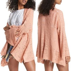 Free People In My Element Kimono in Peach in Size Medium